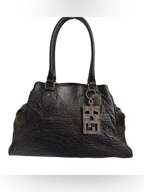 Fendi Du Jour Pebbled Leather Shoulder Bag